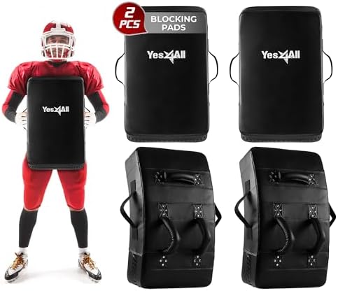Yes4All Blocking Pad, Durable Leather Shield Pads for American Football & Basketball Training, Ideal for Martial Arts &