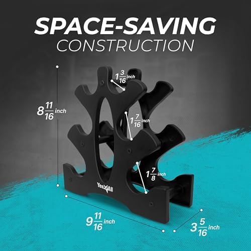 Yes4All Neoprene Coated Dumbbell Hand Weight Sets of 2 - Multiple Weight Options for Home Gym Fitness Users - Anti-Roll,