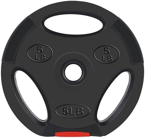 Fitvids Vinyl Standard 1-Inch Plate Weight Plate Set for Strength Training and Bodybuilders at the Gym