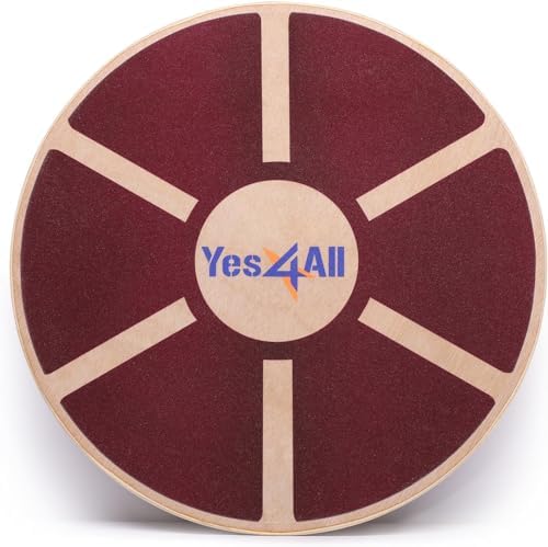 Yes4All Versatile Wooden Wobble Balance Board, Core Training, Exercise Balance Stability Trainer