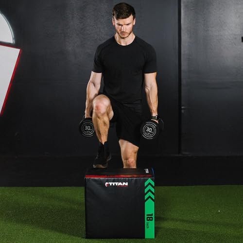 Titan Fitness Heavy Duty Pro-Duty HIIT Foam Plyometric Box for Home and Gym Use - Box Squats and Step-Ups, Suitable for