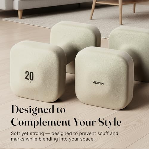 SafeGrip Square Dumbbells Anti Slip Handles for Home Workouts | WeGym SafeGrip Square Dumbbells Stable Design Prevents