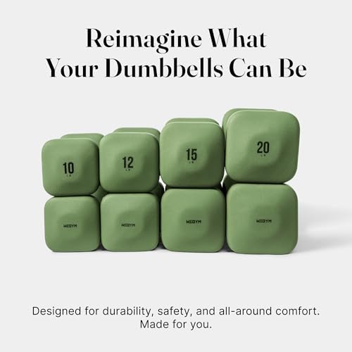 SafeGrip Square Dumbbells Anti Slip Handles for Home Workouts | WeGym SafeGrip Square Dumbbells Stable Design Prevents