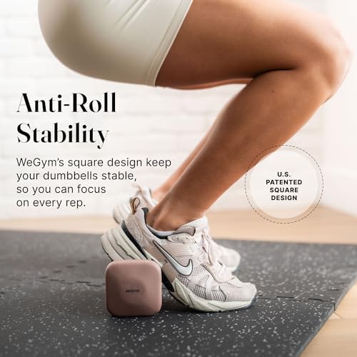 SafeGrip Square Dumbbells Anti Slip Handles for Home Workouts | WeGym SafeGrip Square Dumbbells Stable Design Prevents