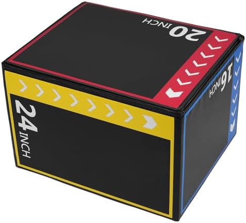 OLIXIS 3-in-1 Plyo Jumping Exercise Box Home Gym Workout Trainer - Non-Slip Multifunctional Home Fitness Equipment for