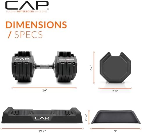 Adjustable Barbell 55 lb Hex Dumbbell Weights - Singles & Pairs | Multiple Handle Options | Fitness Enthusiasts | Home G
