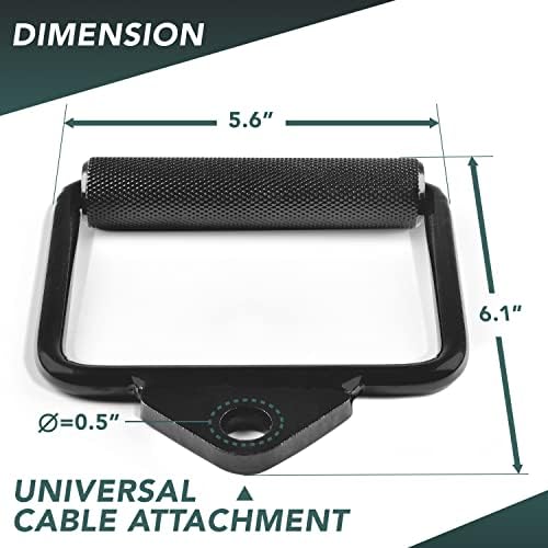 Yes4All Cable Machine Attachment, Double D Handle & Tricep Rope Cable Attachment, Gym Weight Machine Accessories Load 88