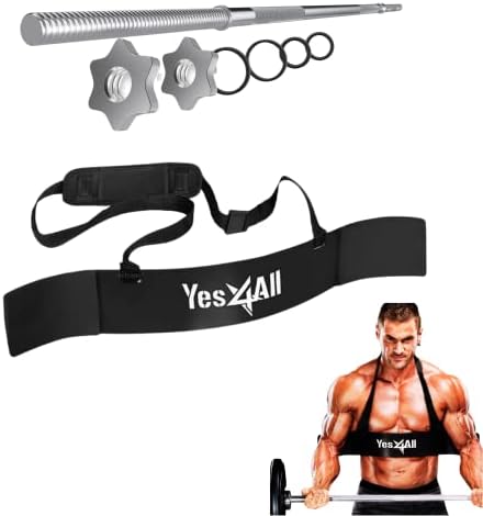 Yes4All 480LB Standard Straight Barbell - Strength Training for Men & Women, Home Gym & Commercial Use, Star Lock Collar