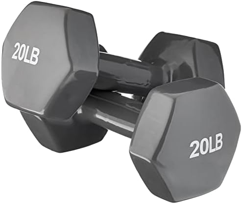Amazon Basics Vinyl Coated Dumbbell Hand Weights for Home Gym Fitness Lovers | Amazon Basics Vinyl Coated Dumbbell Hand