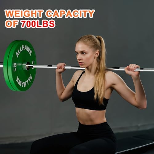 Olympic Barbell 7ft 45LB for Weightlifting Powerlifting, Home Gym Strength Training, Squats Deadlifts Presses Rows Curls