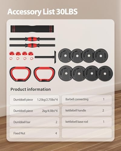 Adjustable Dumbbells 10/20/30/45/70/90lbs Home Gym,Multi-Purpose Workout Dumbbells for Men/Women Fitness Exercises