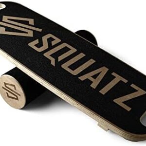 Squatz Wooden Balance Board for Skaters, Hockey, Snowboard, and Surf Enthusiasts to Reduce Fatigue at Adjustable Standi