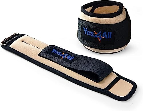 Yes4All Adjustable Wrist & Ankle Weights - Weighted Bands for Fitness Workout, Walking, Jogging and Pilates for Women, M