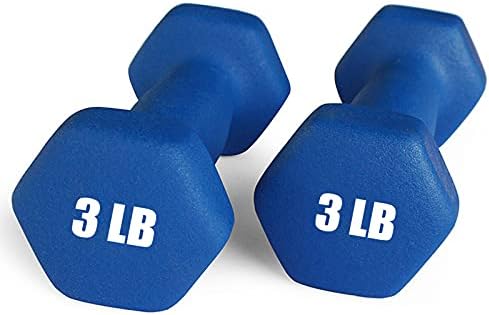 Portzon Dumbbells 10 Colors Options 1-15LB Anti-Slip Anti-Roll Hex Shape