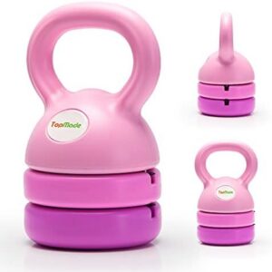 TopMade Adjustable Kettlebell Weights Set for Men & Women | Cast Iron Exercise Fitness Kettlebells | Home Gym Workout |