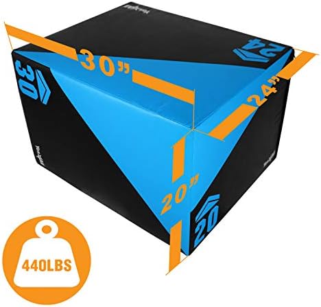 Yes4All Plyo Jump Box for Training & Conditioning | Yes4All 3 in 1 Foam Plyometric Jump Box for Fitness Workout | Yes4A