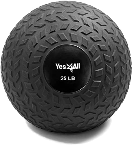 Yes4All Slam Balls, Durable PVC Sand Filled, Core Strengthening Workout Ball for Fitness Enthusiasts at Home Gym