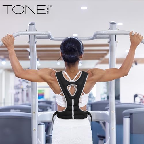 Tone Fitness Weighted Vest for Home Workouts or Outdoor Training - 8lb or 12lb, Adjustable Fit for Men and Women | Tone