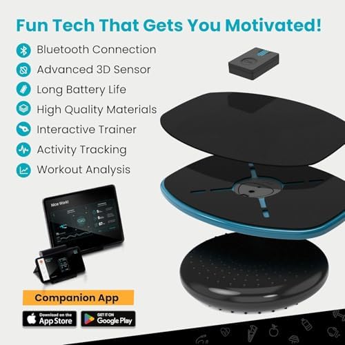 GoBalance Board - Smart Bluetooth Sensor Balance Board for Teens and Adults - 12 Free Games, Home Gym Workout, Fun Balan