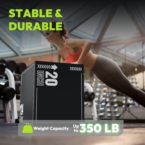 3-in-1 Pro-Duty HIIT Exercise Foam Plyo Box for Fitness Enthusiasts at Home Gym