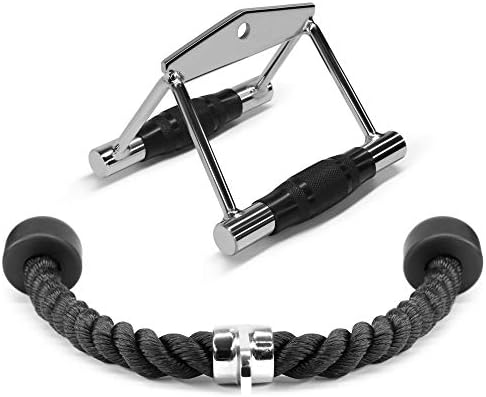 Yes4All Lat Pulldown Attachments Row Handles Tricep Rope Load 880LB Home Gym | Yes4All Cable Machine Accessories V Bar