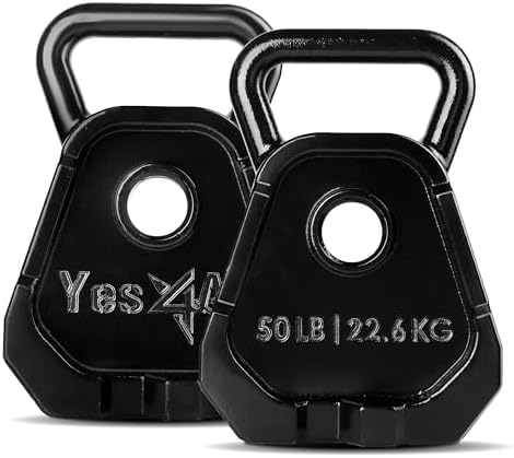 Yes4All Special Shape Kettlebell, Upgraded & Multifunctional for Advanced Training, Solid Cast Iron Powder Coated, Anti-