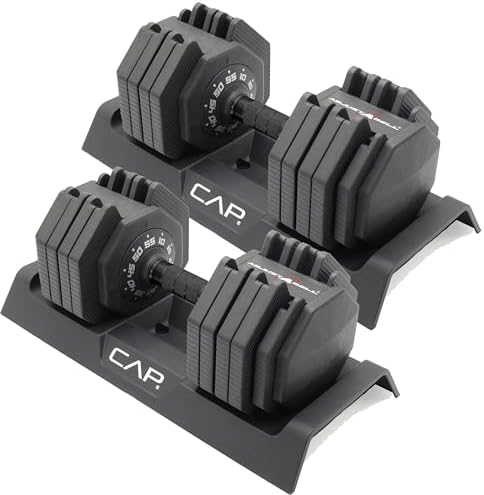 Adjustable Barbell 55 lb Hex Dumbbell Weights - Singles & Pairs | Multiple Handle Options | Fitness Enthusiasts | Home G