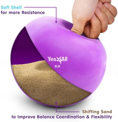Yes4All Weighted Toning Balls for Exercise and Pilates | Yes4All Soft Medicine Balls for Balance and Flexibility Traini