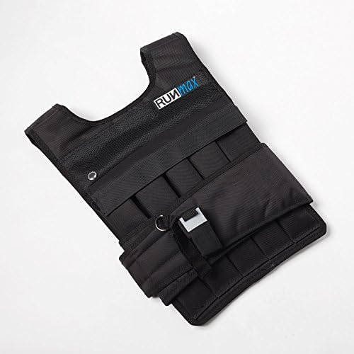 RUNmax Adjustable Weighted Vest for Men and Women 150LBS Max Weight with Shoulder Pads 20LBS Start_weight 150LBS max_wei