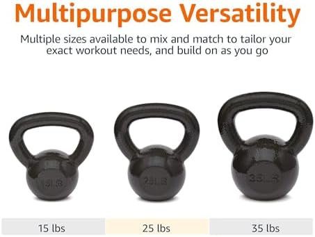 Amazon Basics Cast Iron Kettlebell for Home Gym Fitness Lovers at Home Workout | Amazon Basics Cast Iron Kettlebell for