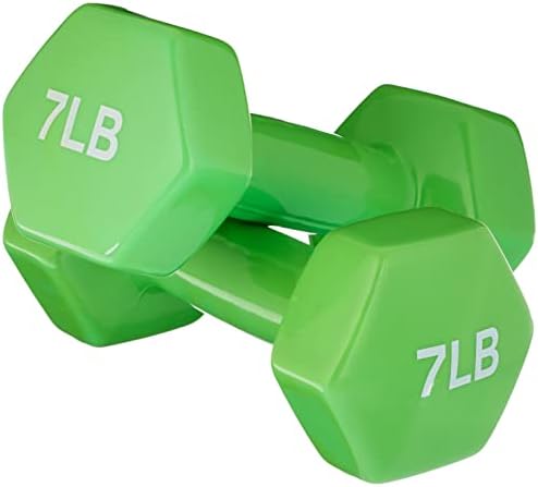 Amazon Basics Vinyl Coated Dumbbell Hand Weights for Home Gym Fitness Lovers | Amazon Basics Vinyl Coated Dumbbell Hand
