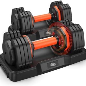 2025 Updated Adjustable Dumbbell Set for Home Gym, 110lbs/50lbs Weights with Storage Box, Suitable for Men and Women