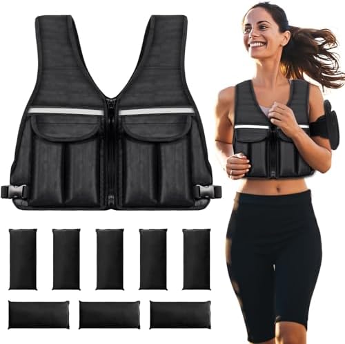 Prodigen Adjustable Weighted Vest for Weight Loss and Strength Training | Prodigen Weight Vest with 8 Removable Sandbag