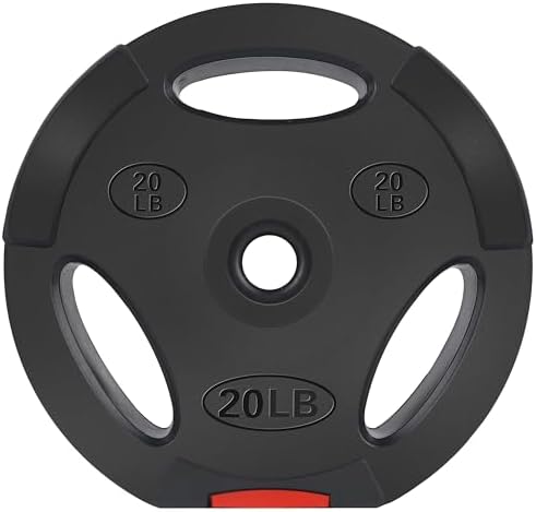 Fitvids Vinyl Standard 1-Inch Plate Weight Plate Set for Strength Training and Bodybuilders at the Gym