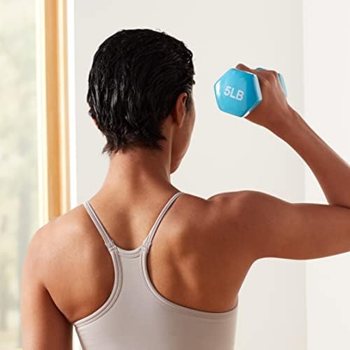 Amazon Basics Vinyl Coated Dumbbell Hand Weights for Home Gym Fitness Lovers | Amazon Basics Vinyl Coated Dumbbell Hand