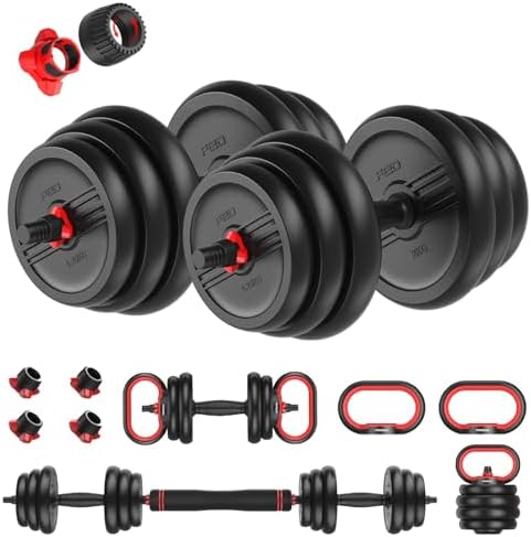 FEIERDUN Adjustable Dumbbells for Home Gym Use by Men and Women during Fitness Exercises