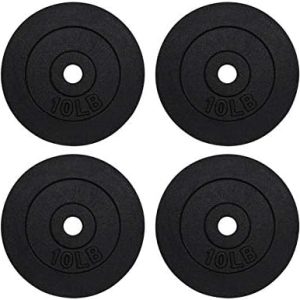 For Dumbbell and Barbell Lovers - Cast Iron Weight Plate Set (1.25lb, |5lb, 5lb, 10lb) Ideal for Strength Training and