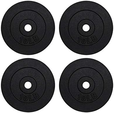 For Dumbbell and Barbell Lovers - Cast Iron Weight Plate Set (1.25lb, |5lb, 5lb, 10lb) Ideal for Strength Training and
