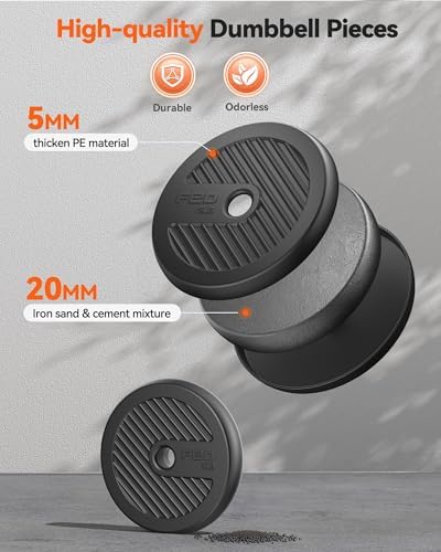 FEIERDUN Adjustable Dumbbells for Home Gym Use by Men and Women during Fitness Exercises