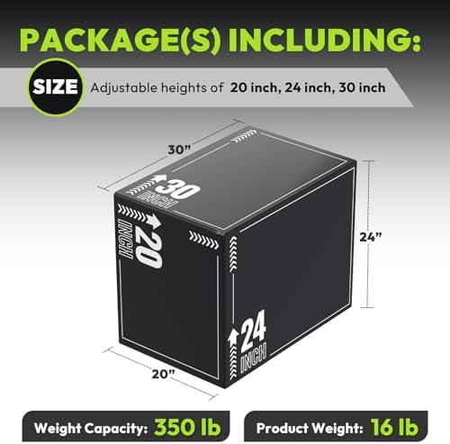 3-in-1 Pro-Duty HIIT Exercise Foam Plyo Box for Fitness Enthusiasts at Home Gym