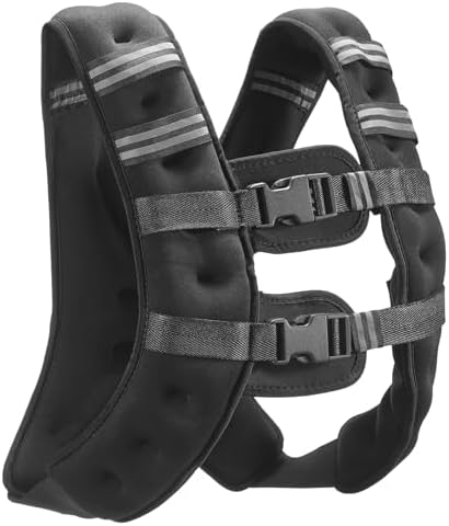 VEVOR Weighted Vest for Strength Training and Weight Loss, Reflective Stripe, Adjustable Buckle, 12/16/20/30 lbs