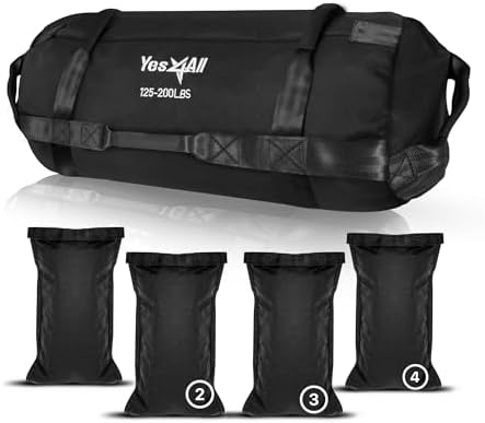 Yes4All Adjustable Sand Bags for Workout, Ideal for Home Gym and Fitness Lovers, Multiple Colors and Sizes Available (5