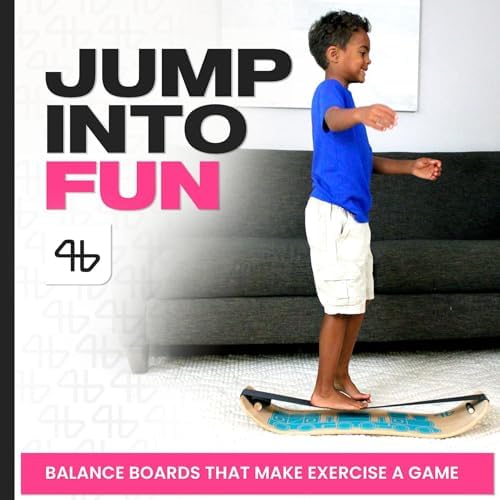 Balance Board for Kids - Wooden Wobble Board - Coordination Training - Perfect for Skateboard, Snowboard, Football, Socc