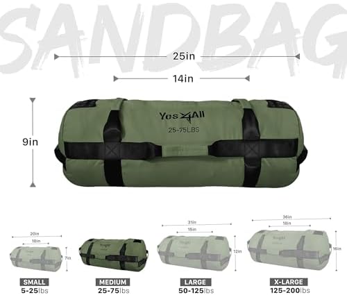 Yes4All Adjustable Sand Bags for Workout, Ideal for Home Gym and Fitness Lovers, Multiple Colors and Sizes Available (5