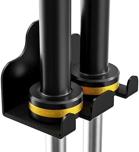 Olympic Barbell Hanger, Garage Gym Bar Wall Rack, Space Saving Home Gym Accessory