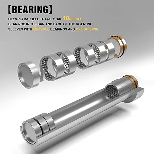 Olympic Barbell for Weightlifting 700LB, Fitness Buffs, Home Gym, Strength Training, 9'9" Long