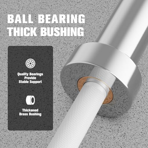 RitFit 7FT Olympic Barbell for Strength and Weightlifting Training - 2 Inch Olympic Bar for Squat, Deadlift, Bench Press