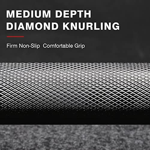 LIONSCOOL Olympic Barbell 7FT for Weightlifting and Powerlifting - 1500lbs Capacity - Strength Training for Squats, Dead