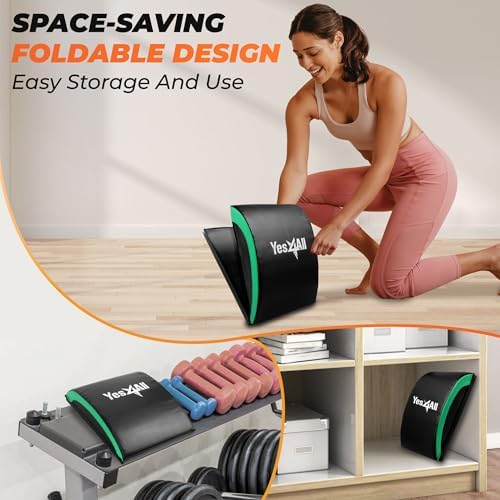 Yes4All Abdominal Exercise Pads for Core Training and Back Stretching Sit Up Mat | Yes4All Foldable Ab Workout Equipmen