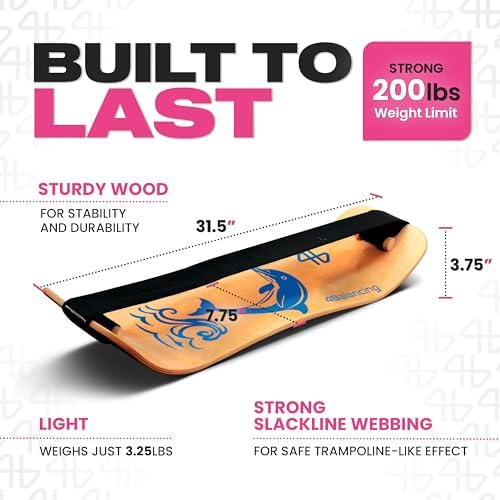 Balance Board for Kids - Wooden Wobble Board - Coordination Training - Perfect for Skateboard, Snowboard, Football, Socc